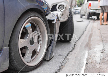 Car crash from car accident on the road Car crash from car accident on the road 35027407