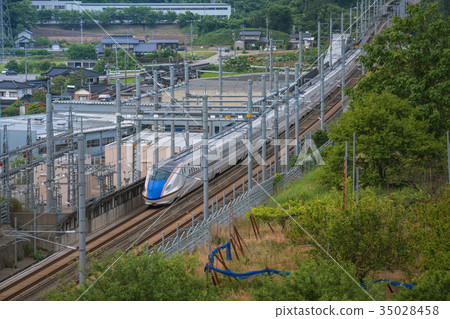 Speeding bullet train 35028458