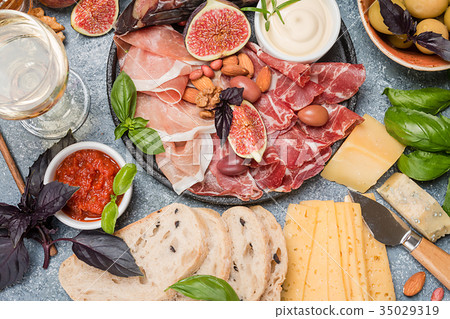 Italian antipasti wine snacks set Italian antipasti wine snacks set 35029319