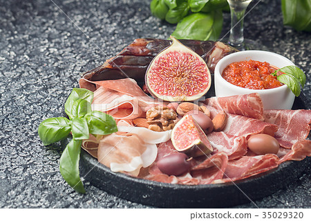 Italian antipasti wine snacks set 35029320