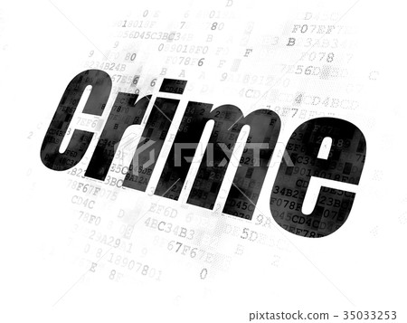 Protection concept: Crime on Digital background Protection concept: Crime on Digital background 35033253
