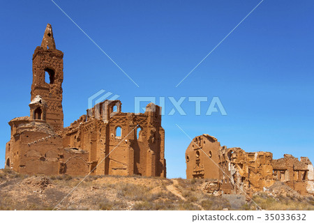 remains of the old town of Belchite, Spain remains of the old town of Belchite, Spain 35033632