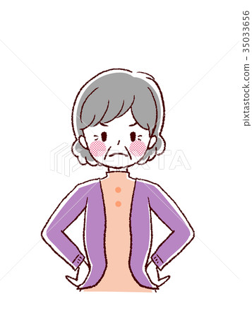 Elderly woman get angry 35033656