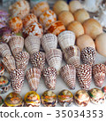 seashells for sale on a beach in Bali 35034353