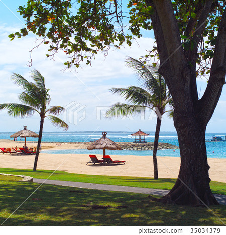 Bali, Indonesia luxury rest on beach 35034379