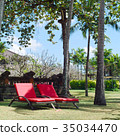 Chairs on Bali, Nusa Dua beach 35034470