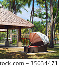 Chairs on Bali, Nusa Dua beach 35034471