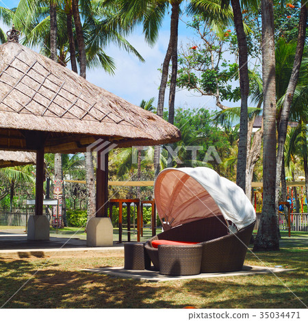 Chairs on Bali, Nusa Dua beach 35034471