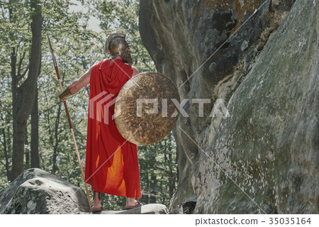 Spartan warrior in the woods 35035164