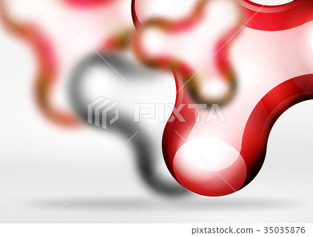 Vector digital 3d space bubble, glass and metallic 35035876