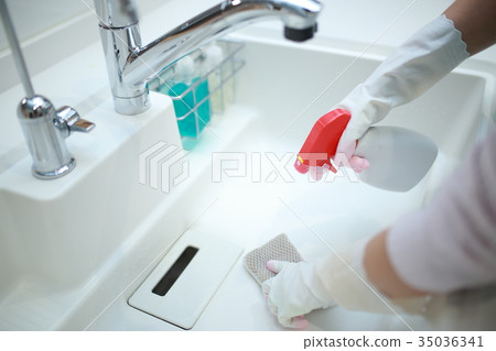 Bleach Detergent Kitchen Sink Clean Stock Photo Bleach Detergent Kitchen Sink