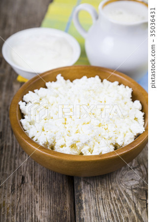 Cottage cheese, sour cream and milk Cottage cheese, sour cream and milk 35036431