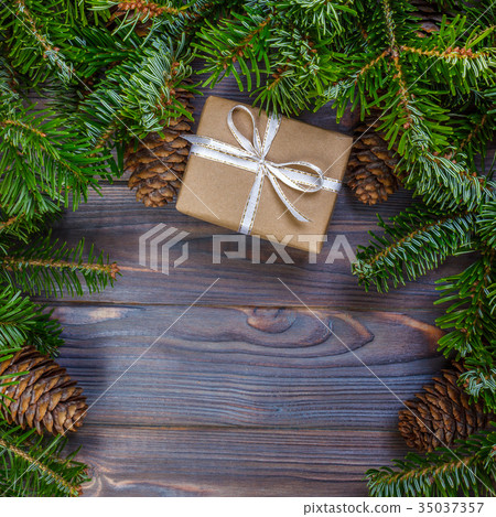 Christmas composition. Christmas gift Christmas composition. Christmas gift 35037357