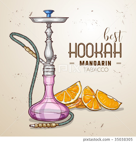 Vector hand drawn hookah Vector hand drawn hookah 35038305