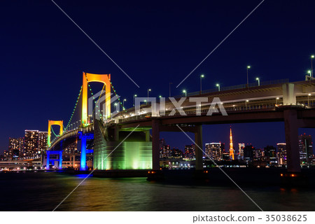 東京台場彩虹橋特別點亮 東京台場彩虹橋特別點亮 35038625