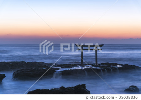 Iori Pref. Oarai Town Torii in Kamisu Iori Pref. Oarai Town Torii in Kamisu 35038836