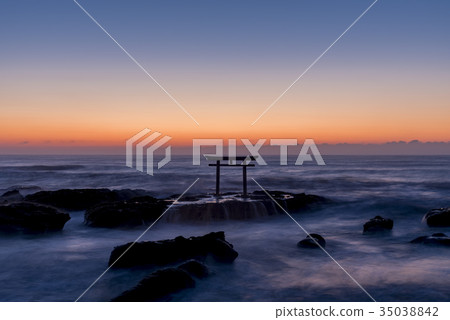 Iori Pref. Oarai Town Torii in Kamisu Iori Pref. Oarai Town Torii in Kamisu 35038842