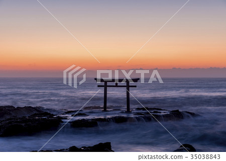 Iori Pref. Oarai Town Torii in Kamisu 35038843