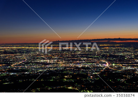 東京 - 橫濱 - 湘南夜景魔術小時從Tanzawa Oyama的山頂的風景 35038874