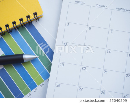 Business image, graph, notebook, calendar Business image, graph, notebook, calendar 35040299