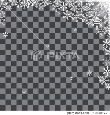 Abstract pattern of transparent falling snowflakes Abstract pattern of transparent falling snowflakes 35040377