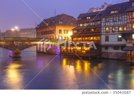 Night Petite France in Strasbourg, Alsace 35041087