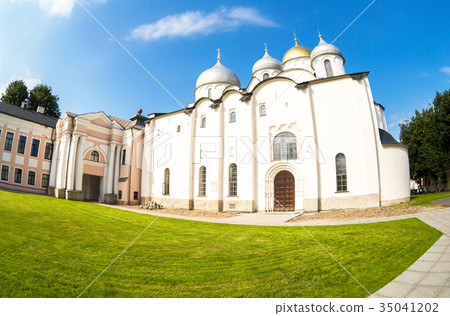 Russian orthodox St. Sophia Cathedral in Novgorod Russian orthodox St. Sophia Cathedral in Novgorod 35041202