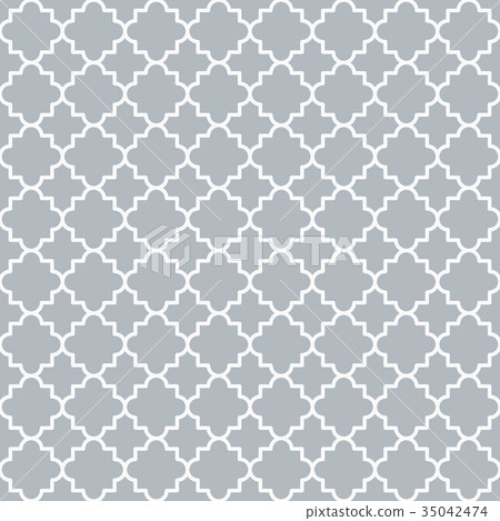 Traditional quatrefoil lattice pattern outline Traditional quatrefoil lattice pattern outline 35042474