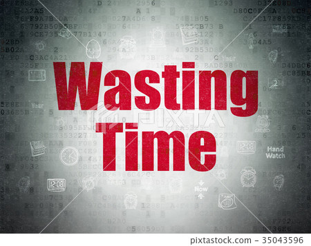 Time concept: Wasting Time on Digital Data Paper Time concept: Wasting Time on Digital Data Paper 35043596
