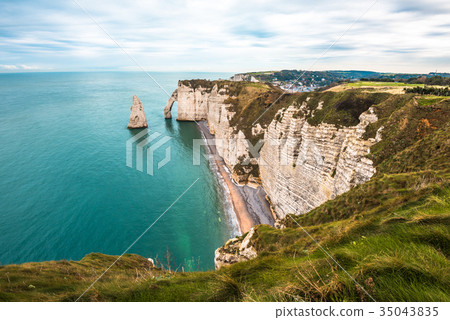 White cliffs of Etretat and the Alabaster Coast White cliffs of Etretat and the Alabaster Coast 35043835