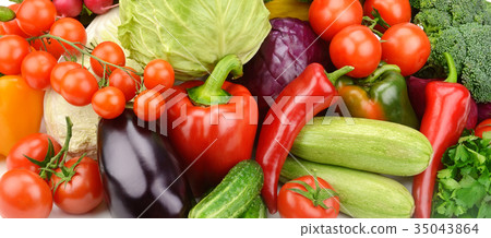background of set vegetables background of set vegetables 35043864