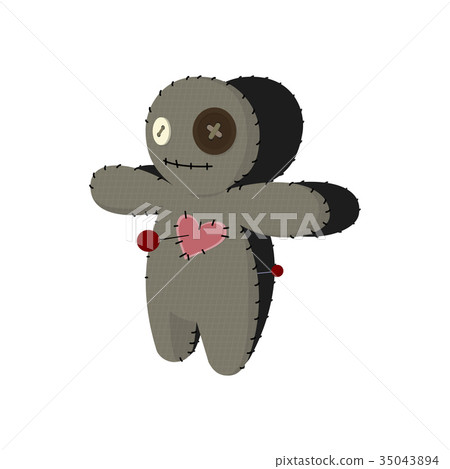 PrintVoodoo doll. Cartoon horror elements. Spooky 35043894