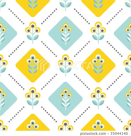 Seamless floral pattern with abstract flowers Seamless floral pattern with abstract flowers 35044140