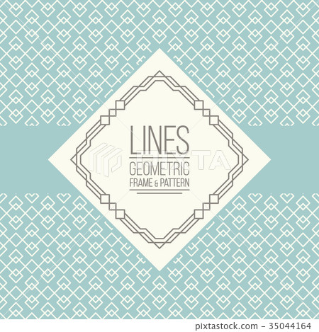 Set of line pattern and linear frame Set of line pattern and linear frame 35044164