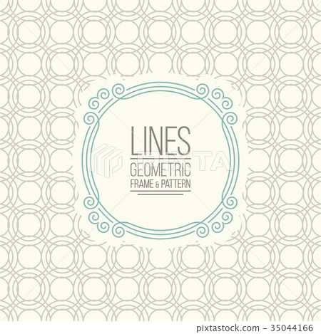 Set of line pattern and linear frame Set of line pattern and linear frame 35044166