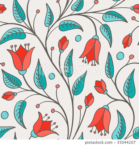 Seamless floral pattern Seamless floral pattern 35044207