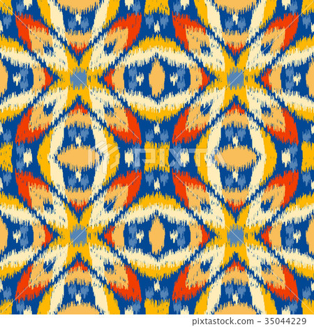 Ikat fabric style, rug texture pattern Ikat fabric style, rug texture pattern 35044229