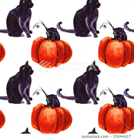 Set Of Cat Cartoon With Different Actions 35044427