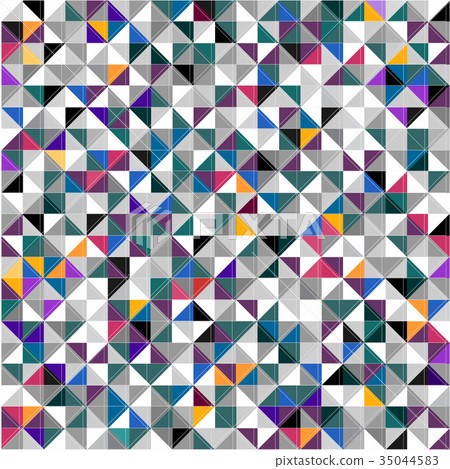 Colorful Mosaic Geometric Abstract Background. 35044583