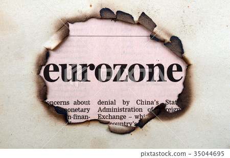 Eurozone on paper hole 35044695