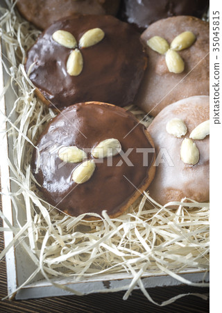 Gingerbread cookies on the tray Gingerbread cookies on the tray 35045815