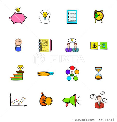 Business planning icons set cartoon Business planning icons set cartoon 35045831