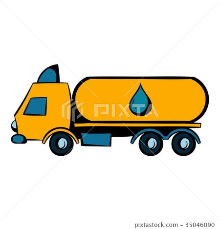 Truck with fuel tank icon, icon cartoon 35046090