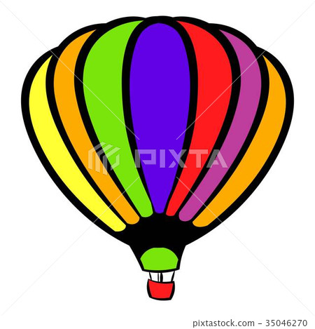 Bright air balloon icon, icon cartoon 35046270