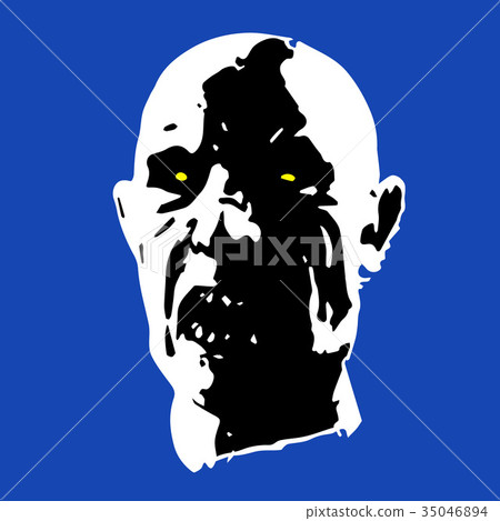 scary zombie face vector illustration scary zombie face vector illustration 35046894