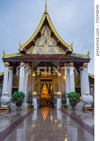 Beautiful Buddha image in Buddhist church Beautiful Buddha image in Buddhist church 35048646