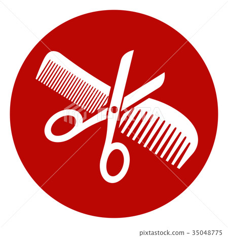 scissors and comb icon scissors and comb icon 35048775
