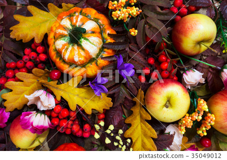 Thanksgiving arrangement with decorative pumpkin 35049012