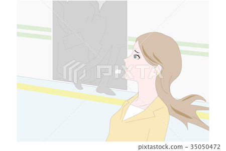 Tired crowded train 35050472