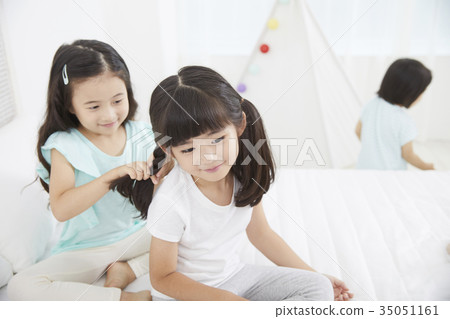 朋友，孩子，兄弟姐妹，玩耍 35051161